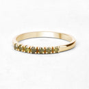0.22 Carat Genuine Dark Yellow Diamond 14K Yellow Gold Ring (I1-I2)