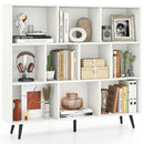 7/8/10-Cube Bookcase with 5 Tapered Metal Legs