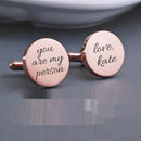 High-grade Suit Cufflinks Engraved Name Pattern