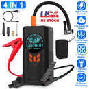 3000A 150PSI 12V Portable Jump Starter with Air Compressor 9.0L Gas/8.0L Diesel Jumper Box with 3 Light Modes Power Bank LCD Display