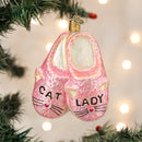 Cat Lady Slippers Ornament