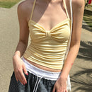 Ruffled Halter-neck Camisole For Women