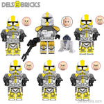 327th Star Corp Clone trooper Set of 6 Lego Star Wars Minifigures custom toys
