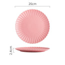 Creative Solid-color Ceramic Plate Round Steak Plate
