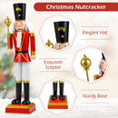 32.5 Inch Christmas Nutcracker with High Hat and Beautiful Scepter