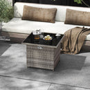 32.5 Inch Propane Fire Pit Table 5000 BTU with Tempered Glass Tabletop