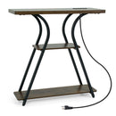 32" Console Table with Power Outlets and LED Lights