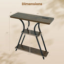 32" Console Table with Power Outlets and LED Lights