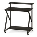 32 Inch Rolling Computer Desk for Small Spaces with Power Outlets