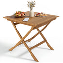 32-Inch Square Teak Wood Patio Dining Table for 4