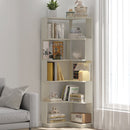 6-Tier L-Shaped Corner Bookshelf with Anti-Tip Safety Kit