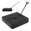 330 lbs Weighted Cantilever Umbrella Base with Wheels and Retractable Pull Rod