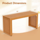 36 Inch Patio Bench All-Slat Acacia Wood Loveseat