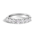 14K White Gold 1 1/2 Cttw Diamond 7 Stone Band Ring