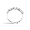 14K White Gold 1.0 Cttw Diamond 7 Stone Band Ring