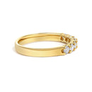 14K Yellow Gold 1/2 Cttw Diamond 7 Stone Band Ring