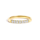 14K White Gold 1/10 Cttw Diamond 7 Stone Band Ring