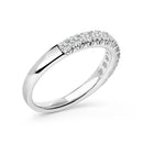 14K White Gold 1/2 Cttw Round Diamond 11 Stone Classic Band