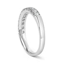 14K White Gold 1/2 Cttw Round Diamond 11 Stone Classic Band