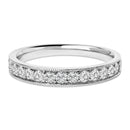 14K Yellow Gold 1/2 Cttw Round Diamond Milgrain Wedding Band