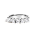 14K White Gold 1 1/2 Cttw Diamond 5 Stone Band Ring