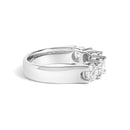 14K White Gold 2.0 Cttw Round Diamond Five Stone Band Ring