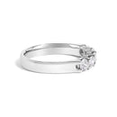 14K White Gold 3/4 Cttw Diamond 5 Stone Band Ring