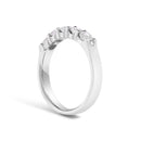 14K White Gold 3/4 Cttw Diamond 5 Stone Band Ring