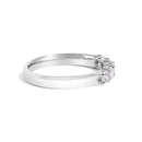 14K White Gold 1/2 Cttw Diamond 5 Stone Band Ring