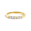 14K White Gold 1/4 Cttw  Diamond 5 Stone Band Ring