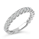 14K White Gold 1.00 Cttw Round Diamond Prong Set Wedding Band