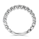 14K White Gold 1.00 Cttw Round Diamond Prong Set Wedding Band