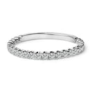 14K White Gold 1/4 Cttw Round Diamond Prong Set Wedding Band