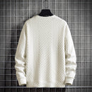 Mens Loose-Fit Casual Crew-Neck Pullover Bottoming Shirt