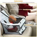 Dog Booster Car Seat Foldable Dog Booster Seat Pet Travel Carrier w/ Clip-on Safety Leash Zipper Storage Pocket for Small Medium Pets Up to 20Lbs