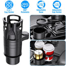 4 In 1 Car Cup Holder Expander Adapter Multifunctional Water Cup Mount Stand 360¡ Rotating Drink Bottle Organizer with Adjustable Base
