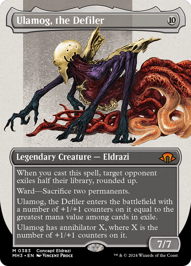 Ulamog, the Defiler (Borderless) (MH3-383) - Modern Horizons 3 (Borderless)