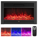 33/36-Inch Electric Fireplace Insert 750W/1500W Recessed Fireplace Heater
