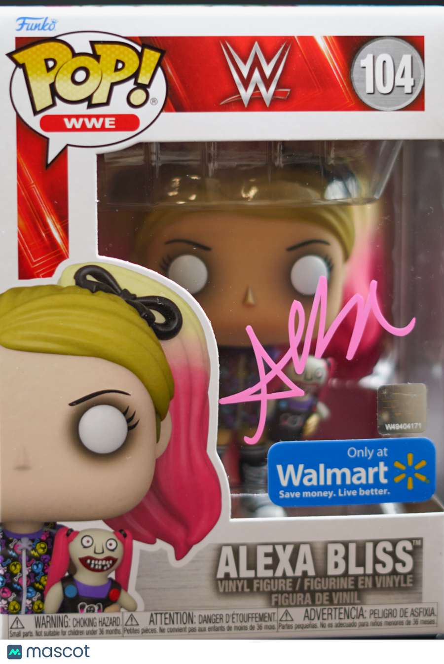 Alexa Bliss Signed Funko Pop #104 JSA WWE Autographed