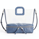 I.n.c. Clear Tote, Chambray/Silver