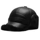 Men's Ear Protection Winter Warm Peaked Cap for Elderly