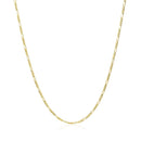 14k Yellow Gold Solid Figaro Chain 1.3mm