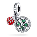 Lucky U-shaped Horseshoe Clover Pendant