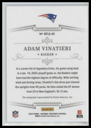 Adam Vinatieri 2024 Panini National Treasures #NFLG-AV Greatest Signatures #/99