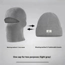 Men's Outdoor Thickened Warm Wool Hat Mask Dual-use