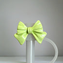 Girly Bow Straw Topper
