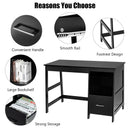 47.5 Inch Modern Home Computer Desk with 2 Storage Drawers