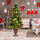 LED Christmas Tree with Red Berries Pine Cones