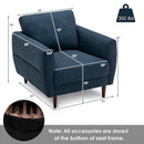 Modern Upholstered Accent Chair Single Sofa Armchair