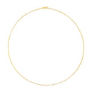 Unisex Solid 14K Yellow Gold 1.5mm Paperclip Chain Necklace - 18 Inches